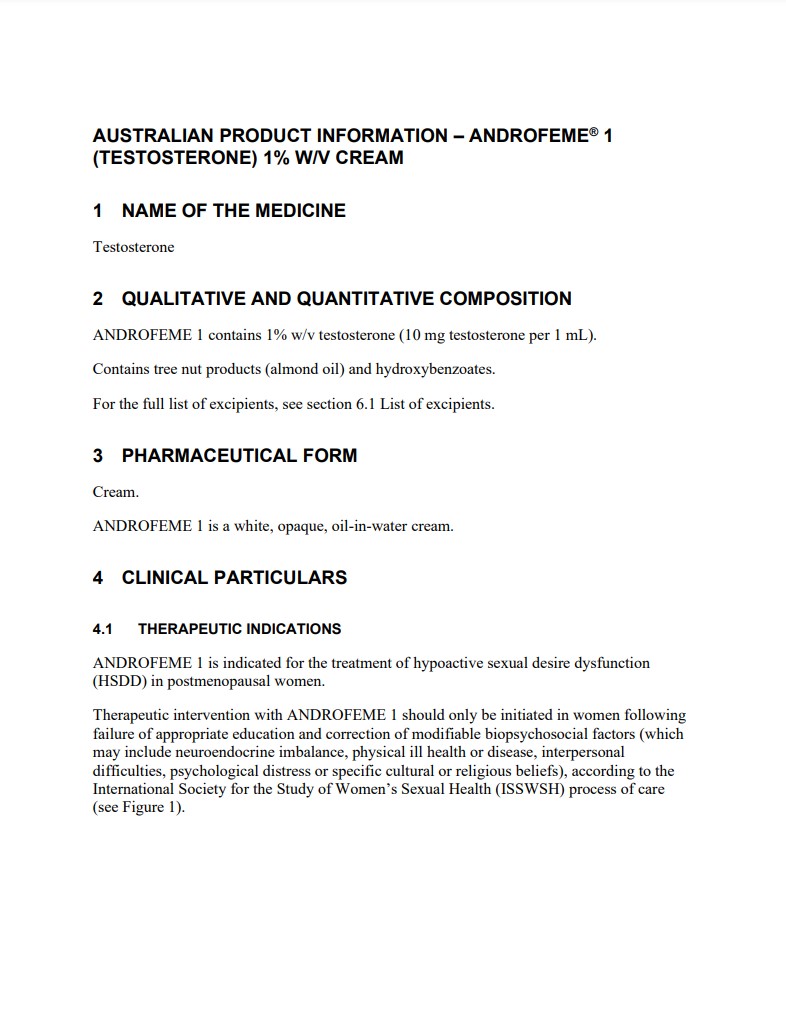 AndroFeme 1 Product Information