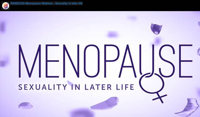 RANZCOG Menopause Webinar – Sexuality in later life