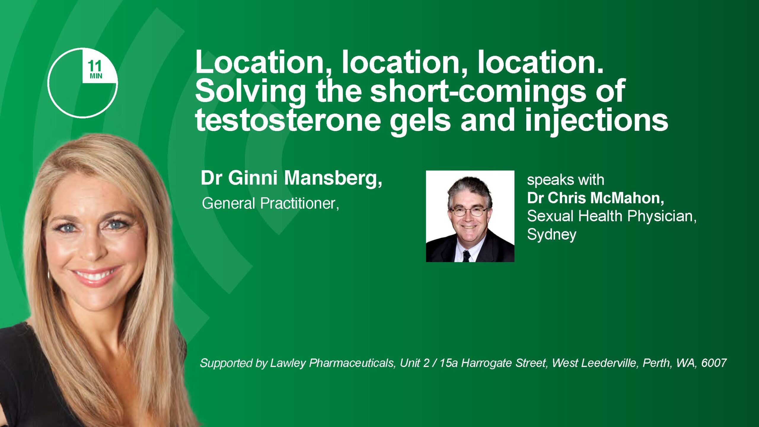 Podcast with with Dr Chris McMahon – Location, location, location. Solving the short-comings of testosterone gels and injections thumbnail