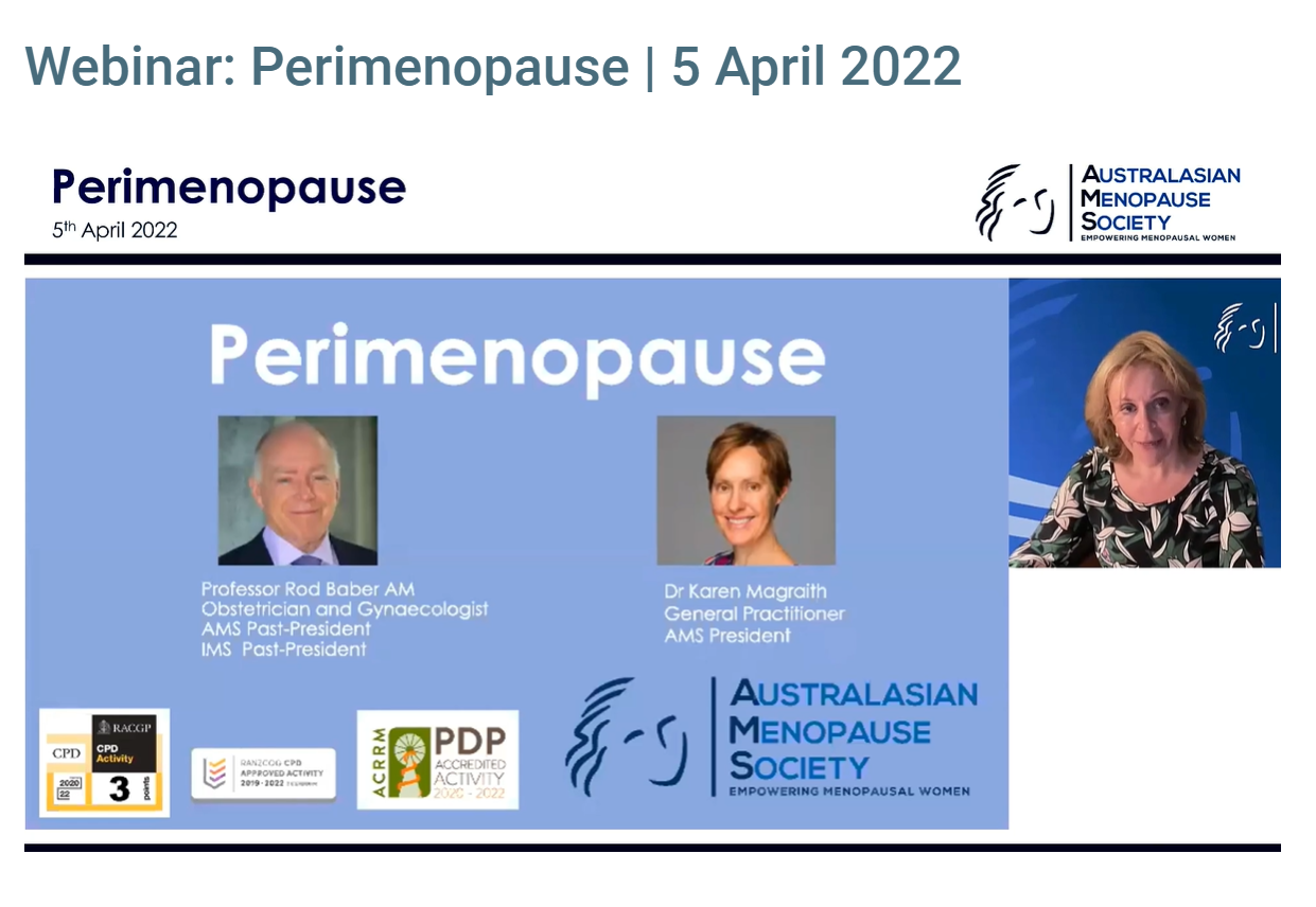 Webinar: Perimenopause | 5 April 2022 thumbnail