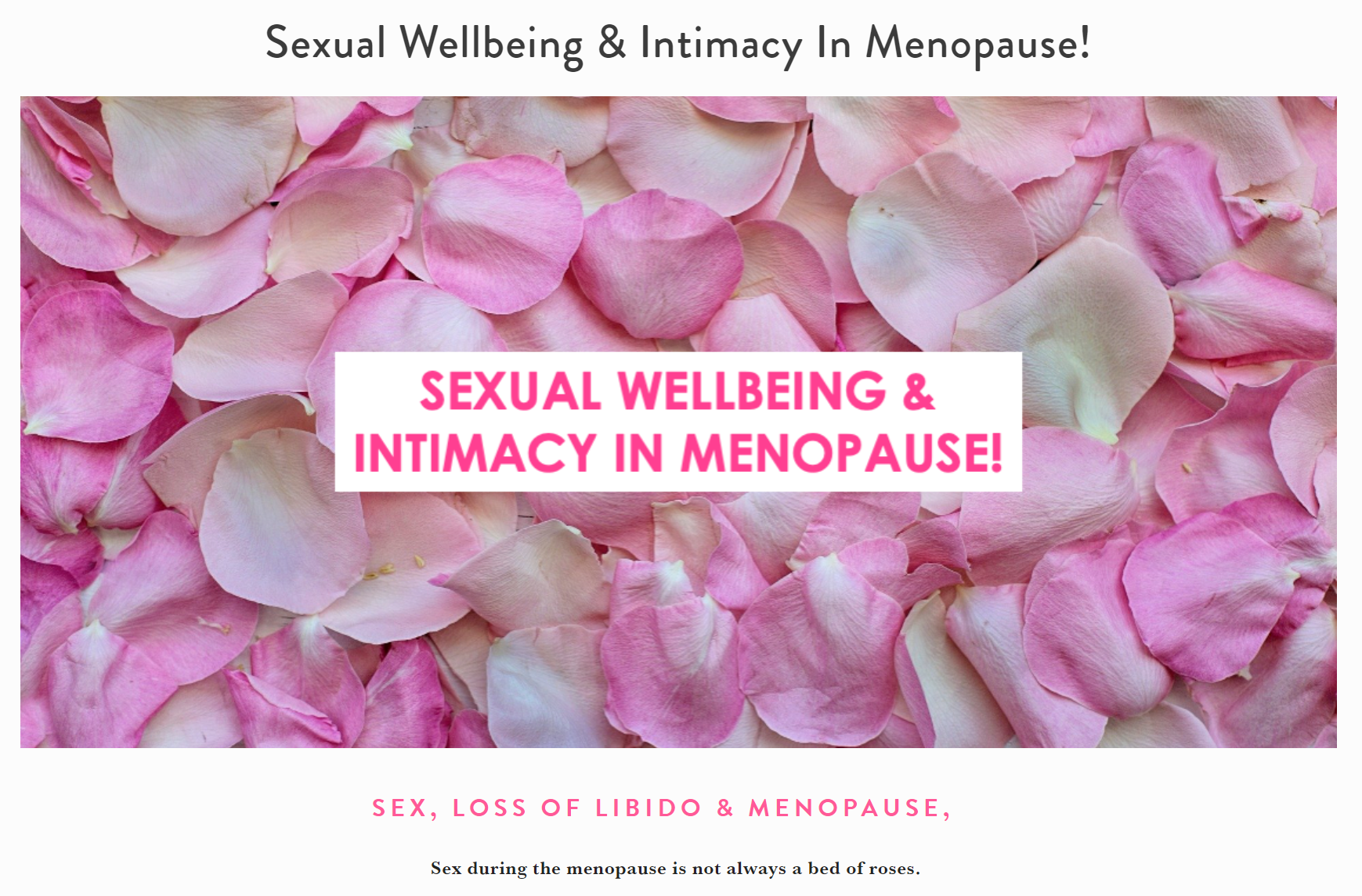 The Menopause Movement – Sexual Wellbeing & Intimacy In Menopause! thumbnail