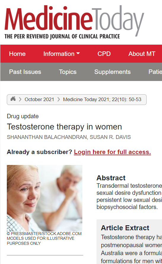 Testosterone Therapy in Women
